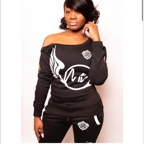 Women Off The Shoulder Jogger - Picture 2 of 2